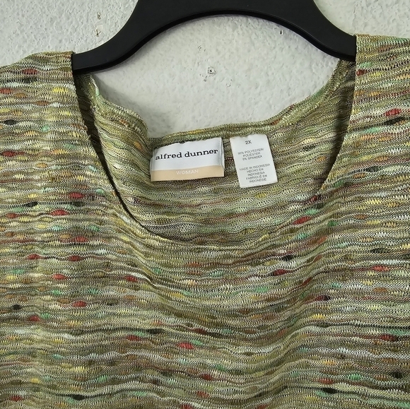 Alfred Dunner Women's Knit Sweater Top 2X Plus Embroidered Pullover Exellent - Picture 7 of 10